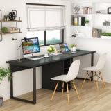 Little Tree 78 inch Double Workstation Computer Desk for Two