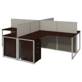 Bush Business Furniture Easy Office 4 Person L Shaped Desk Workstation
