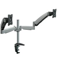 Mount-It! Monitor Desk Mount with Dual Arms and Height Adjustable Gas Springs