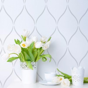 Stencil an Accent Wall in Your Office