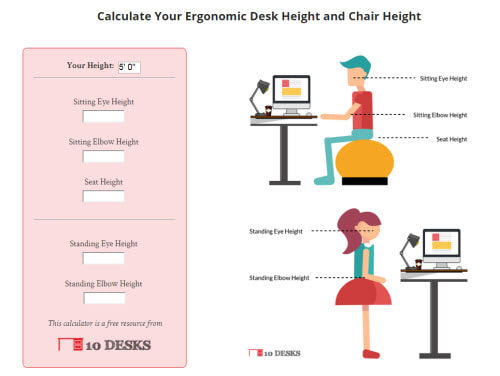 Try Our Office Workstation Ergonomic Calculator