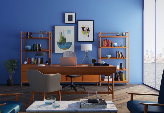 Office Painted Blue